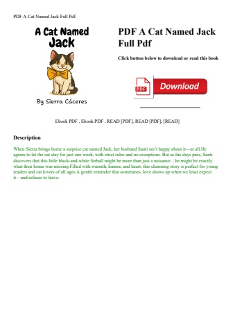 pdf a cat named jack full pdf