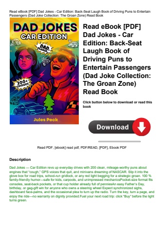read ebook [pdf] dad jokes - car edition back-seat laugh book of driving puns to entertain passenger