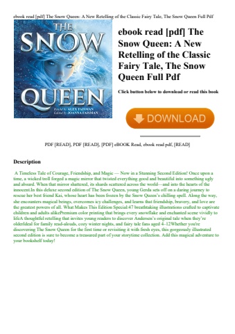 ebook read [pdf] the snow queen a new retelling of the classic fairy tale  the snow queen full pdf