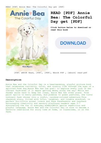 read [pdf] annie bea the colorful day get [pdf]