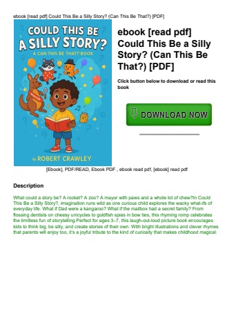 ebook [read pdf] could this be a silly story (can this be that) [pdf]