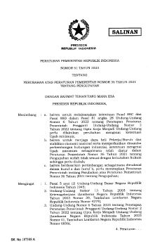 PERATURAN PEMERINTAH REPUBLIK INDONESIA NOMOR 51 TAHUN 2023 TENTANG PERUBAHAN ATAS PERATURAN PEMERINTAH NOMOR 36 TAHUN 2O21 TENTANG PENGUPAHAN