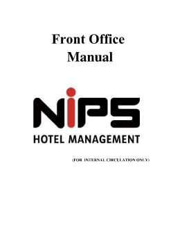 NIPS Front Office Manual