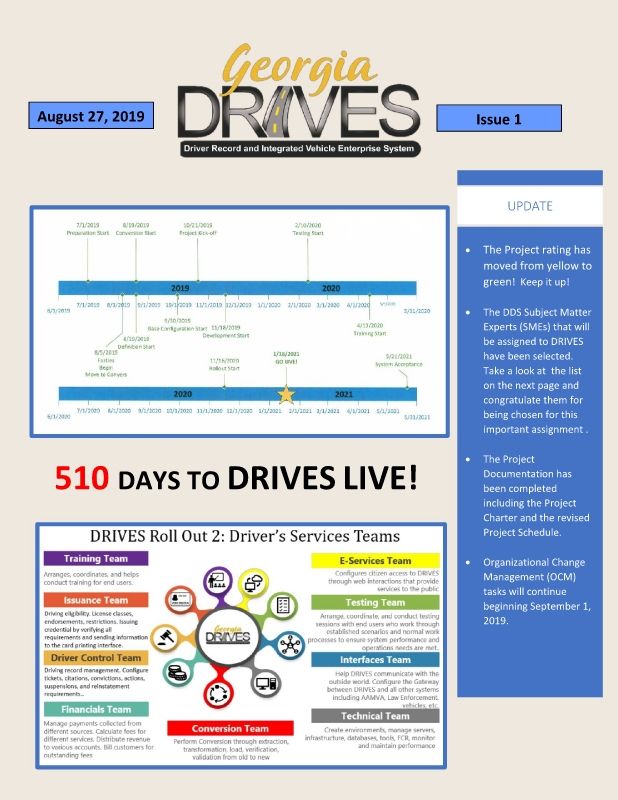 DRIVES Newsletter August 2019