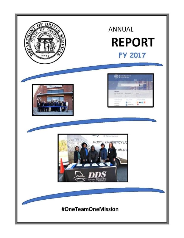 FY2017 Annual Report GA Department of Driver Services (DDS)