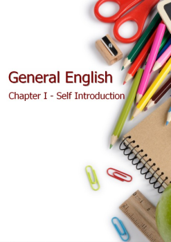 1. Chapter I_Self Introduction