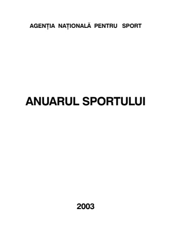 anuarul sportului 2003