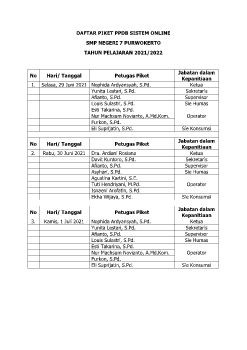 DAFTAR PIKET PPDB SISTEM ONLINE