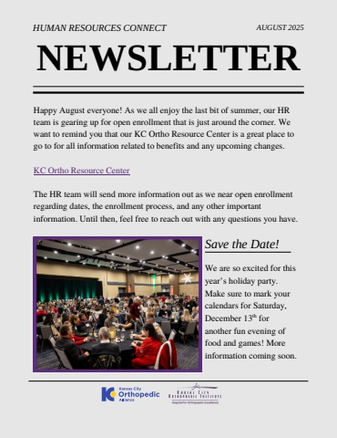 HR Newsletter - August '25