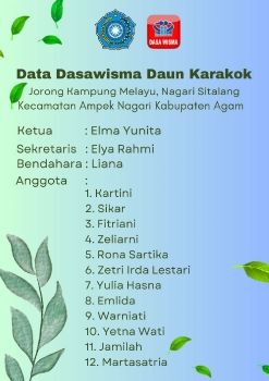 Data Dasawisma Daun Karakok
