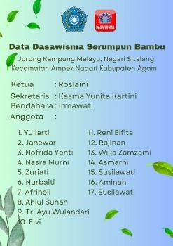 Data Dasawisma Serumpun Bambu