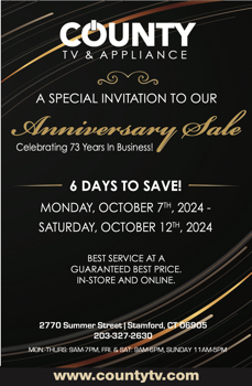 County TV & Appliance 2024 Anniversary Sale