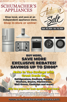 Schumacher's Appliance 2024 Autumn Sale Flip