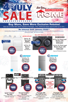 HOME APPLIANCE 4TH OF JULY SALE