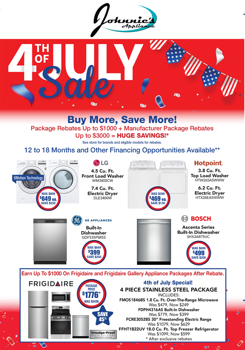 Johnnies Appliance- 4th of July Mailer