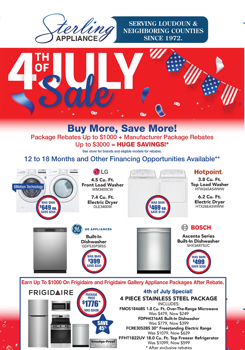 Sterling Appliance -4th of July Mailer