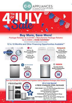 C&D Appliances- 4th of July Mailer