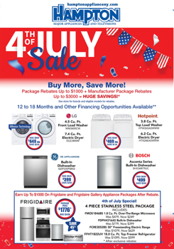 Hampton Appliance -4th of July Mailer