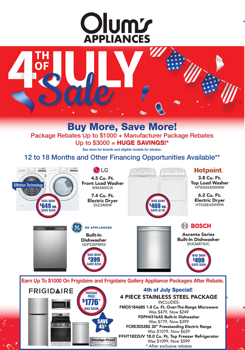 Olums Appliance- 4th of July Mailer