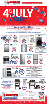 Lambco TV & Appliance -4th of July Circular