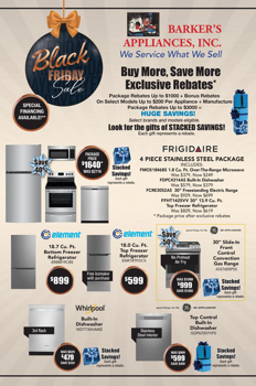 BARKER'S APPLIANCES -BLACK FRIDAY