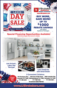 LH Brubaker Appliances Labor Day Flip