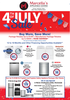 Marcella's Appliance- 4th of July Mailer