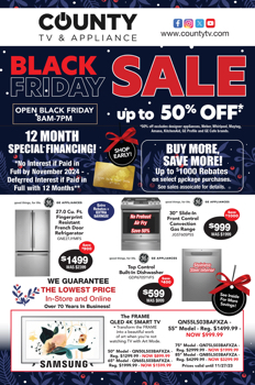 COUNTY TV & APPLIANCE -BLACK FRIDAY