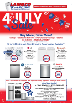 Lambco TV and Appliance- 4th of July Mailer