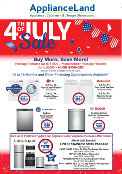 Applianceland Appliances- 4th of July Mailer