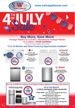 S&W Appliance -4th of July Mailer