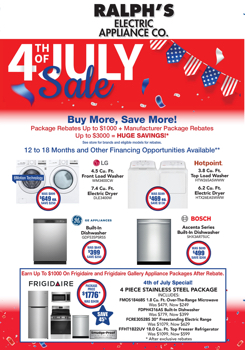 Ralph's Electric Appliance -4th of July Mailer