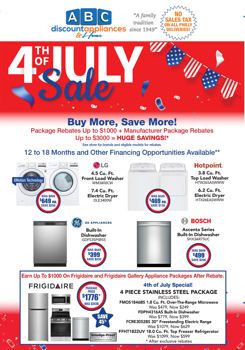 ABC Discount 4th of July Mailer