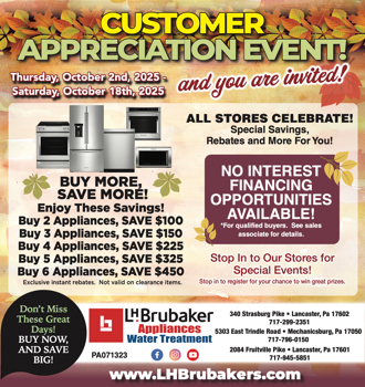 BruBaker Oct. Customer Appreciation