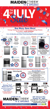Maidencreek Appliance -4th of July Circular