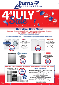Jarvis Appliance- 4th of July Mailer