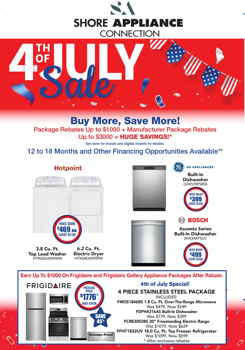 Shore Appliance Connection- 4th of July Mailer