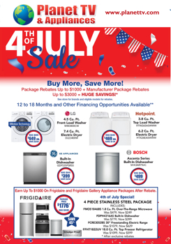 Planet TV & Appliance - 4th of July Mailer