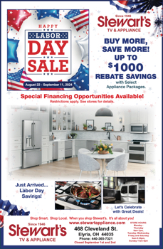 Stewart's TV & Appliance Labor Day Flip