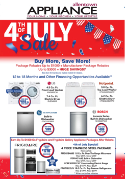 Allentown Appliances- 4th of July Mailer