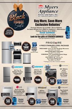 MEYERS APPLIANCE -BLACK FRIDAY