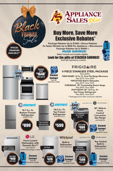 APPLIANCE SALES PLUS -BLACK FRIDAY