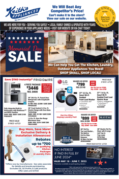 Keith's Memorial Day Sales Event