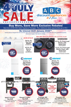 ABC DISCOUNT APPLIANCE 4TH OF JULY SALE