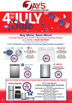 Jays Appliance- 4th of July Mailer