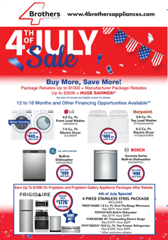 4 Brothers Appliance- 4th of July Mailer