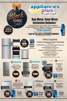 APPLIANCES PLUS AUDIO VIDEO -BLACK FRIDAY