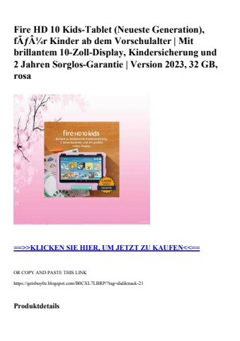 1611 fire hd 10 kids-tablet  neueste generation   fãƒâ¼r kinder ab dem vorschulalter   mit brillantem 10