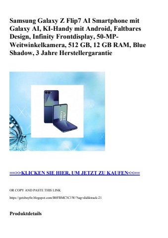 5658 samsung galaxy z flip7 ai smartphone mit galaxy ai  ki-handy mit android  faltbares design  infinit