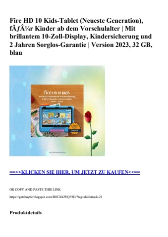 5723 fire hd 10 kids-tablet  neueste generation   fãƒâ¼r kinder ab dem vorschulalter   mit brillantem 10